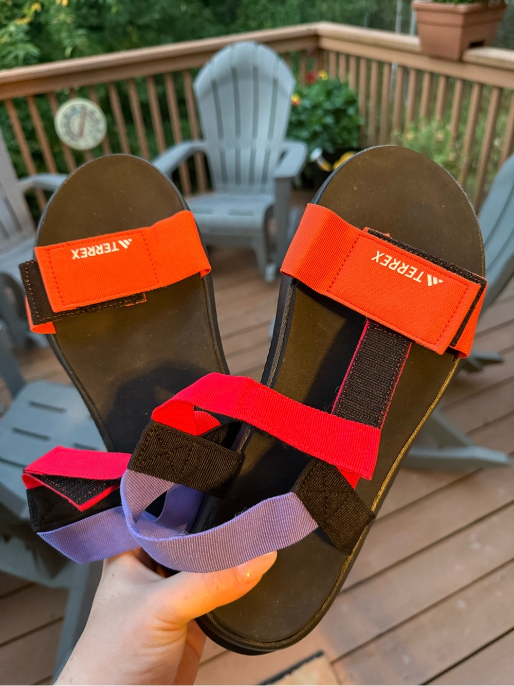 Women’s Terrex Adventure Sandals in Red & Purple